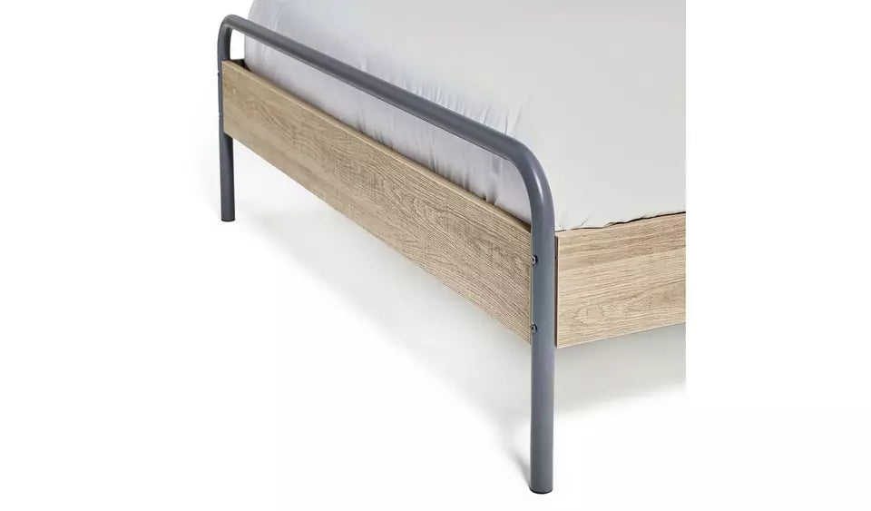 Habitat Industrial Double Metal Bed Frame - Grey